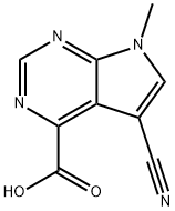 5-CYANO-7-METHYL-7H-PYRROLO[2,3-D]PYRIMIDINE-4-CARBOXYLIC ACID 结构式