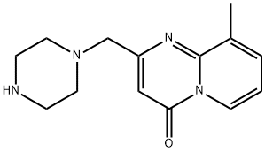 9-Methyl-2-piperazin-1-ylmethyl-pyrido[1,2-a]pyrimidin-4-one 结构式