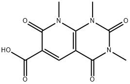 1,3,8-三甲基-2,4,7-三氧代-1,2,3,4,7,8-六氢吡啶并[2,3-D]嘧啶-6-羧酸 结构式