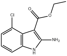 ETHYL 2-AMINO-4-CHLORO-1H-INDOLE-3-CARBOXYLATE 结构式