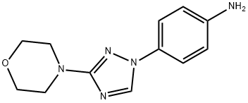 4-(3-Morpholin-4-yl-[1,2,4]triazol-1-yl)-phenylamine 结构式