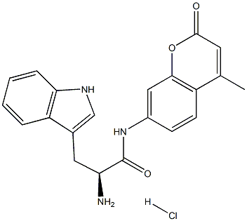 (2S)-2-amino-3-(1H-indol-3-yl)-N-(4-methyl-2-oxochromen-7-yl)propanamide:hydrochloride 结构式