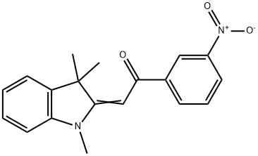 1-(3-nitrophenyl)-2-(1,3,3-trimethyl-1,3-dihydro-2H-indol-2-ylidene)ethanone 结构式