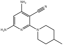 4,6-Diamino-2-(4-methyl-piperidine-1-yl)-nicotinonitrile 结构式