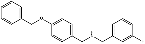 {[4-(benzyloxy)phenyl]methyl}[(3-fluorophenyl)methyl]amine 结构式