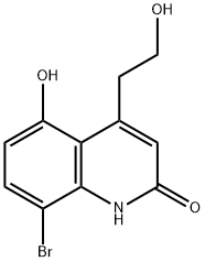 8-BROMO-5-HYDROXY-4-(2-HYDROXYETHYL)QUINOLIN-2(1H)-ONE 结构式