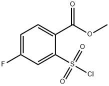 2-(氯磺酰基)-4-氟苯甲酸甲酯 结构式