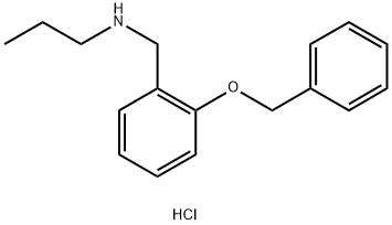 {[2-(benzyloxy)phenyl]methyl}(propyl)amine hydrochloride 结构式