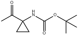 (1-乙酰环丙基)氨基甲酸叔丁酯 结构式