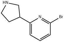 2-bromo-6-pyrrolidin-3-ylpyridine 结构式