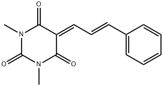 (E)-1,3-dimethyl-5-(3-phenylallylidene)pyrimidine-2,4,6(1H,3H,5H)-trione 结构式