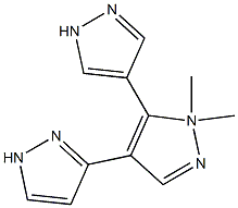 1,1''-二甲基-1H,1'H,1''H-4,3':5',4''-三联吡唑 结构式