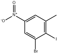 3-溴-2-碘-1-甲基-5-硝基苯 结构式