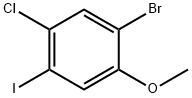 2-溴-4-氯-5-碘苯甲醚 结构式