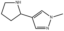 1-methyl-4-pyrrolidin-2-yl-1H-pyrazole 结构式