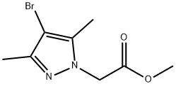 2-(4-溴-3,5-二甲基-1H-吡唑-1-基)乙酸甲酯 结构式