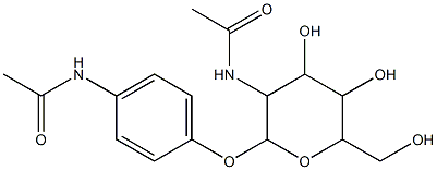 N-[2-(4-acetamidophenoxy)-4,5-dihydroxy-6-(hydroxymethyl)oxan-3-yl]acetamide 结构式