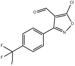 5-chloro-3-[4-(trifluoromethyl)phenyl]-1,2-oxazole-4-carbaldehyde 结构式