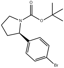 R-N-BOC-2-(4-溴苯基)四氢吡咯 结构式