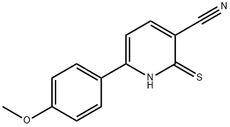 2-Mercapto-6-(4-methoxy-phenyl)-nicotinonitrile 结构式