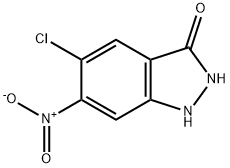 5-Chloro-1,2-dihydro-6-nitro-3H-indazol-3-one 结构式