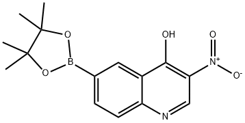 4-羟基-3-硝基喹啉-6-硼酸频哪醇酯 结构式