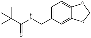N-(1,3-BENZODIOXOL-5-YLMETHYL)-2,2-DIMETHYLPROPANAMIDE 结构式
