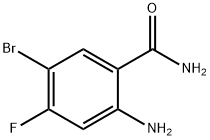 2-氨基-5-溴-4-氟苯甲酰胺 结构式