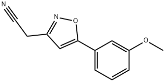 2-[5-(3-methoxyphenyl)-1,2-oxazol-3-yl]acetonitrile 结构式