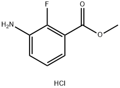 3-氨基-2-氟苯甲酸甲酯盐酸盐 结构式