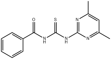 N-((4,6-二甲基嘧啶-2-基)氨基甲硫酰基)苯甲酰胺 结构式