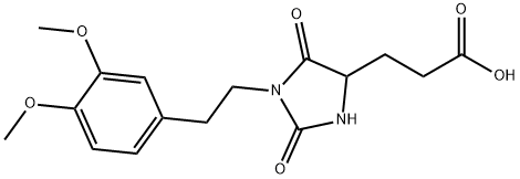 3-{1-[2-(3,4-Mimethoxyphenyl)ethyl]-2,5-dioxoimidazolidin-4-yl}propanoic acid 结构式