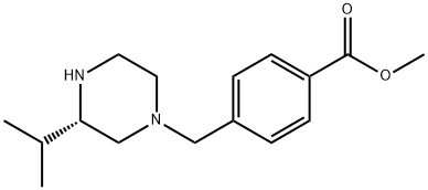 (S)-methyl 4-((3-isopropylpiperazin-1-yl)methyl) benzoate 结构式