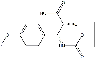 N-(Tert-Butoxy)Carbonyl (2R,3R)-3-Amino-2-hydroxy-3-(4-methoxy-phenyl)propionic acid 结构式