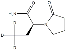 (2S)-4,4,4-trideuterio-2-(2-oxopyrrolidin-1-yl)butanamide 结构式