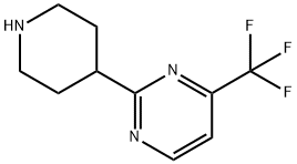 2-(piperidin-4-yl)-4-(trifluoromethyl)pyrimidine 结构式