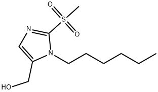 (1-hexyl-2-methanesulfonyl-1H-imidazol-5-yl)methanol 结构式