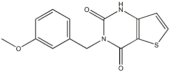 3-(3-甲氧基苄基)噻吩并[3,2-D]嘧啶-2,4(1H,3H)-二酮 结构式