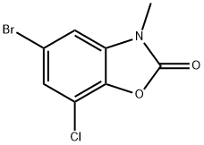 5-BROMO-7-CHLORO-3-METHYLBENZO[D]OXAZOL-2(3H)-ONE 结构式