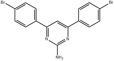 4,6-bis(4-bromophenyl)pyrimidin-2-amine 结构式