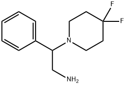 2-(4,4-二氟哌啶-1-基)-2-苯基乙烷-1-胺 结构式