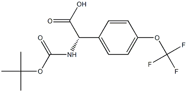(S)-2-((叔丁氧基羰基)氨基)-2-(4-(三氟甲氧基)苯基)乙酸 结构式
