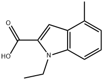 1-ethyl-4-methyl-1H-indole-2-carboxylic acid 结构式