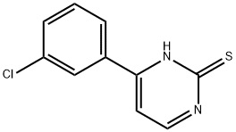 4-(3-CHLORO-PHENYL)-PYRIMIDINE-2-THIOL 结构式