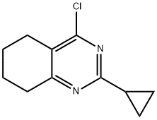 4-Chloro-2-cyclopropyl-5,6,7,8-tetrahydro-quinazoline 结构式