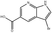 3-BROMO-1H-PYRROLO[2,3-B]PYRIDINE-5-CARBOXYLIC ACID 结构式