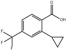 2-环丙基-4-(三氟甲基)苯甲酸 结构式