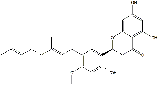 桑皮酮E-4'-甲醚 结构式