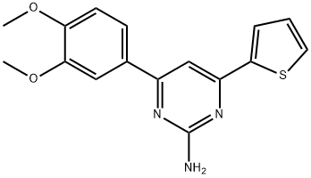 4-(3,4-dimethoxyphenyl)-6-(thiophen-2-yl)pyrimidin-2-amine 结构式