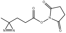 3H-Diazirine-3-propanoic acid, 3-methyl-, 2,5-dioxo-1-pyrrolidinyl ester 结构式